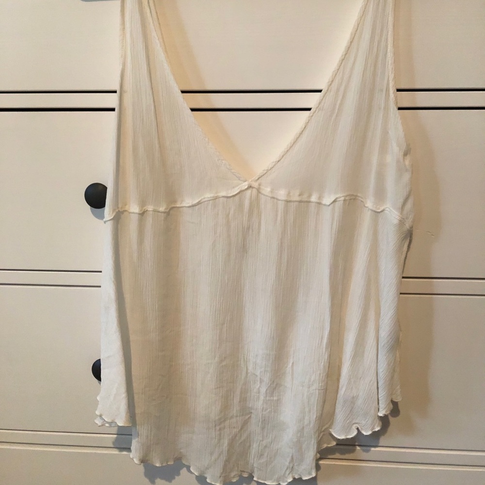 Free people white loose tank